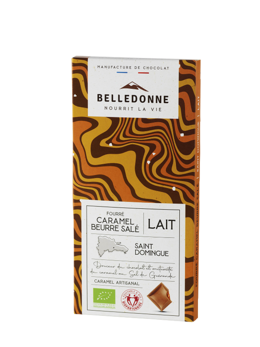 Tablette fourrée - chocolat au lait caramel beurre salé - 80 g