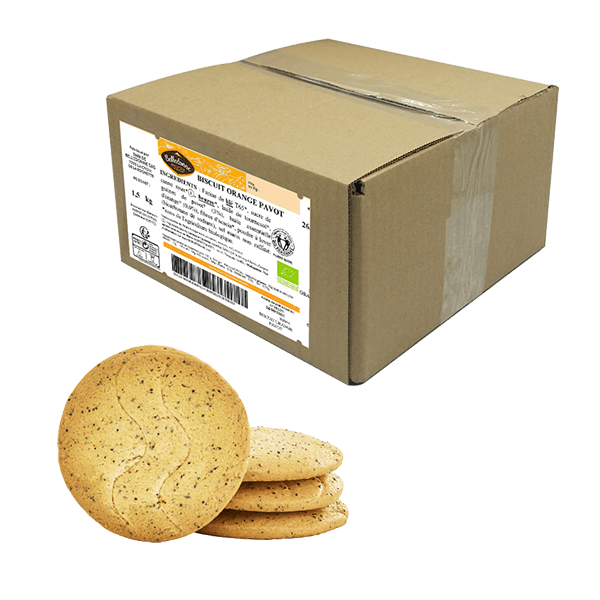 Biscuit orange et graines de pavot bio Vrac - 3 kg